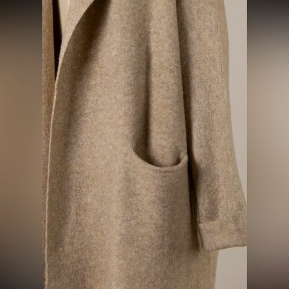 6449. 🛑AT COST Miracle Tan POCKETED OVERSIZE Hood Maxi Cardigan Coat sweater - Picture 3 of 4